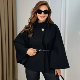 Spring Woolen Short Overcoat For Women